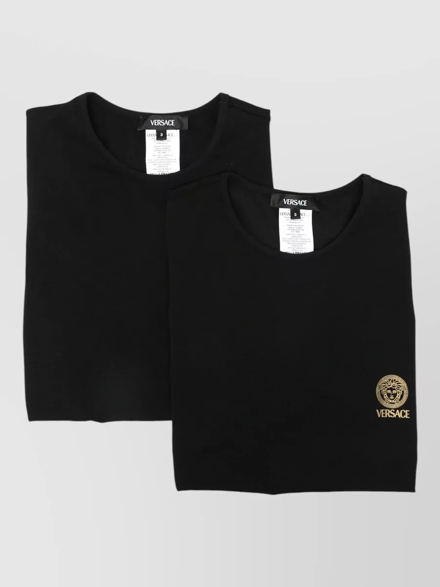 Versace cotton crew neck t-shirt 2-pack