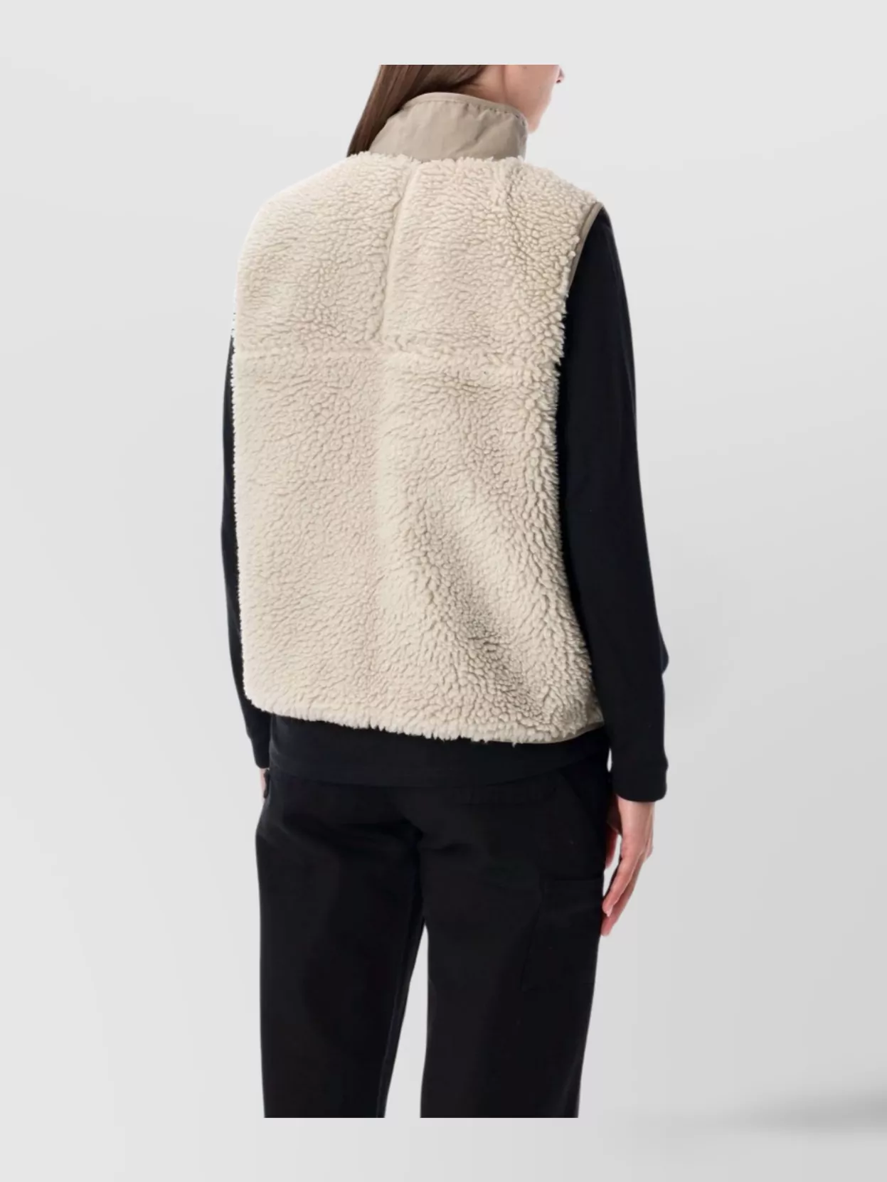 Patagonia Retro Fleece Vest High Collar In Neutral