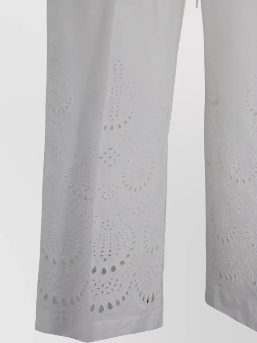 Parosh Cotton Drawstring Cropped Trousers