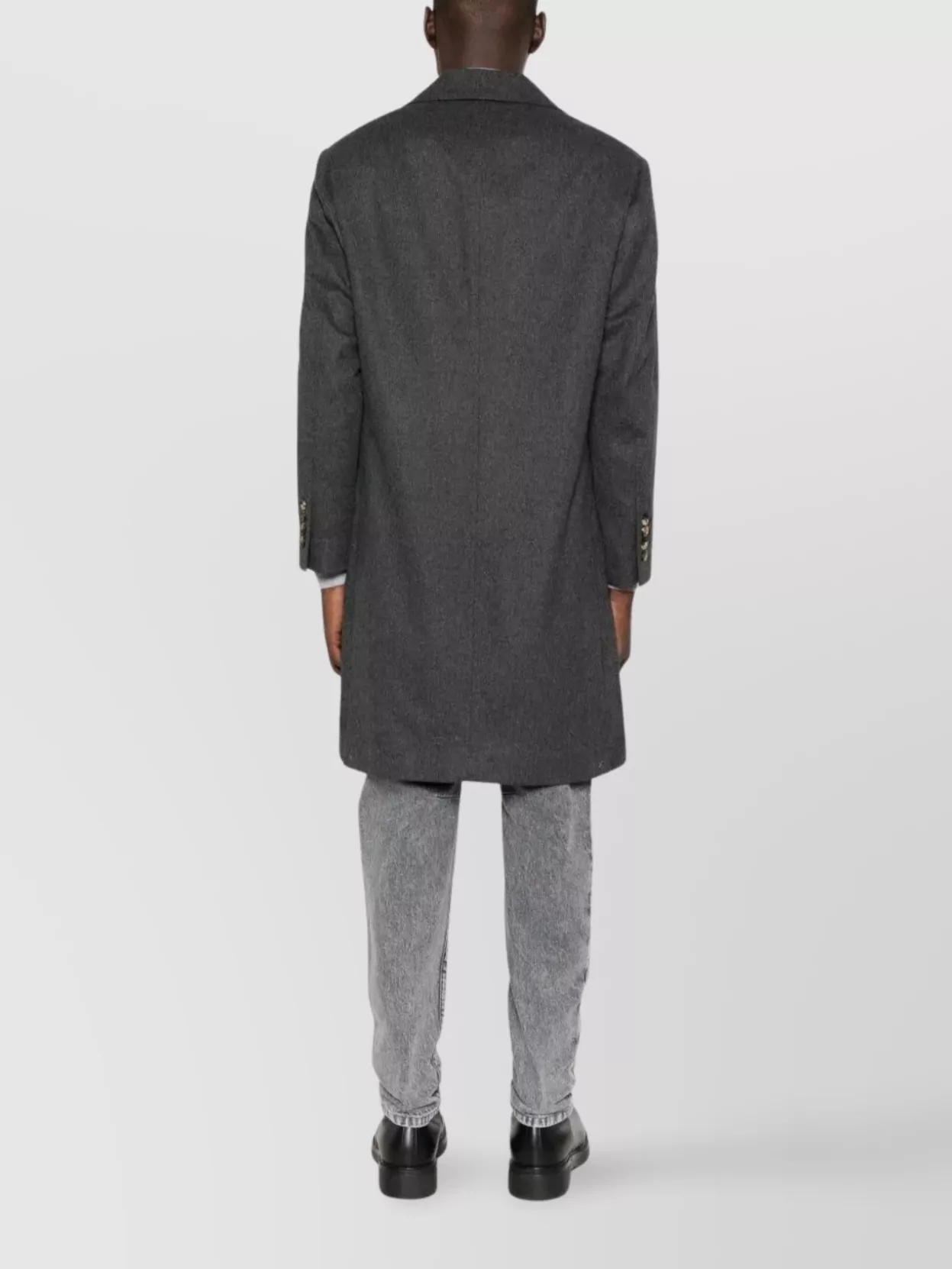 Brunello Cucinelli Button-fastening Flap-pocket Coat In Gray