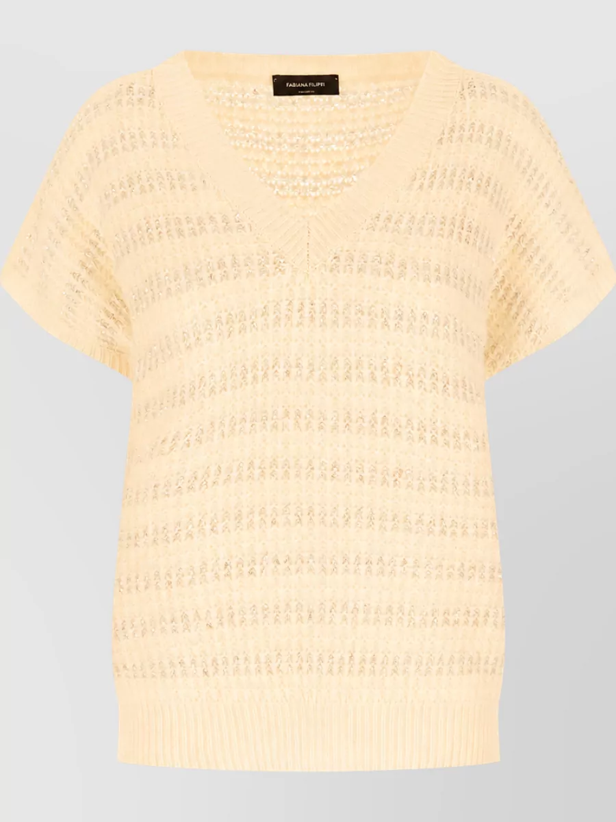 Fabiana Filippi Embroidered wool-blend sweater