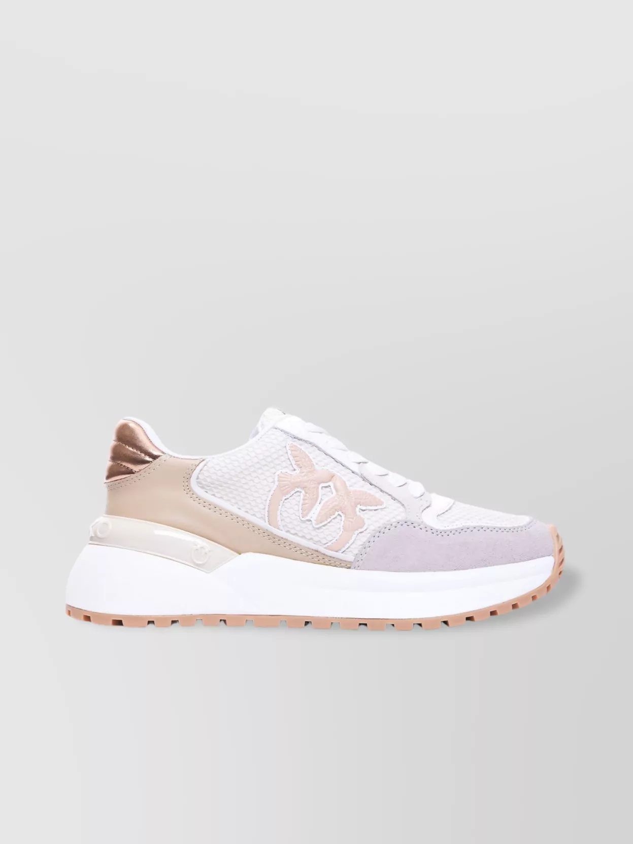Pinko Jewel Sneakers With Round Toe And Mesh Panels