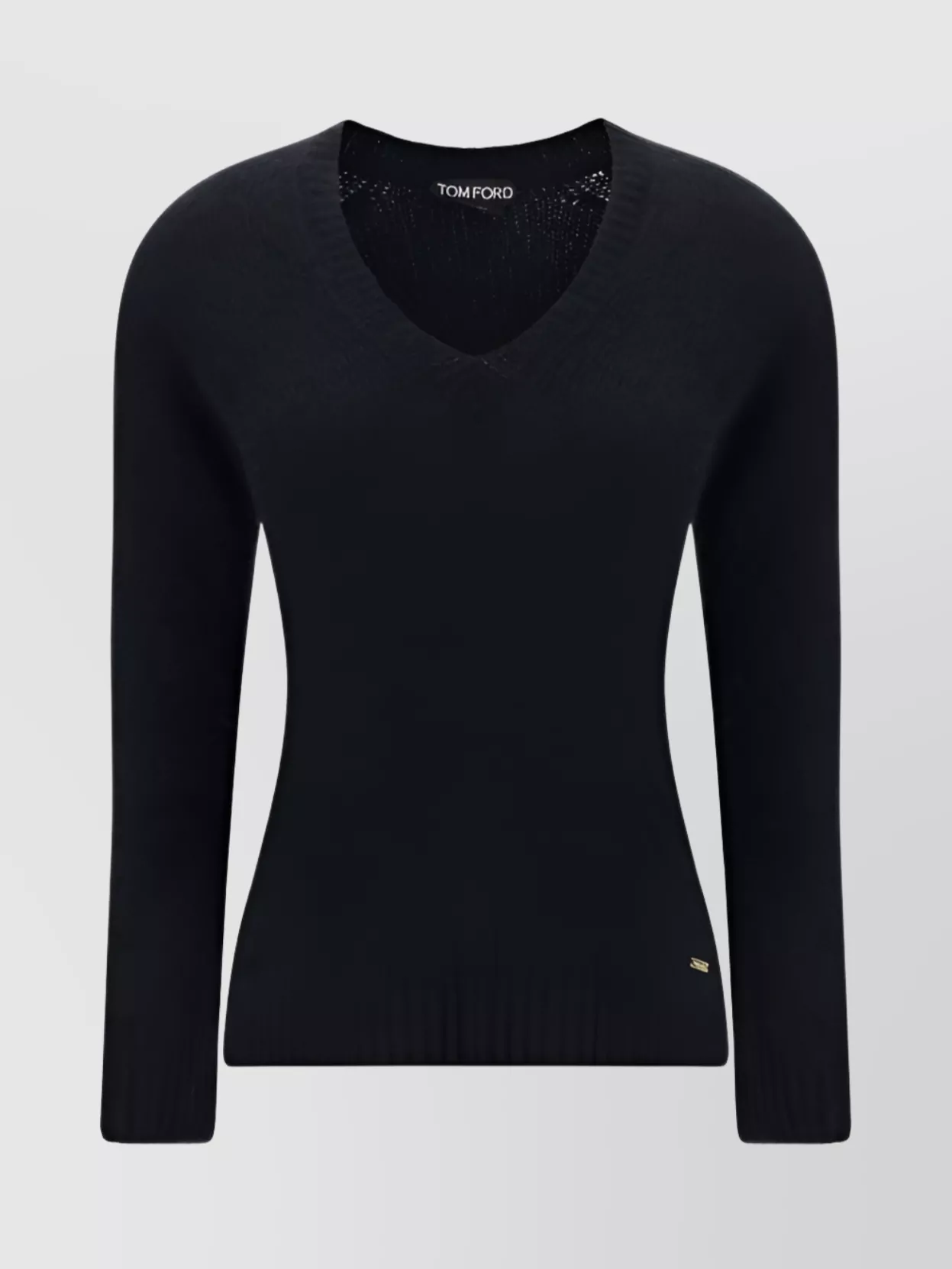 Tom Ford Cashmere V-neck Knitwear Sweater In Blue