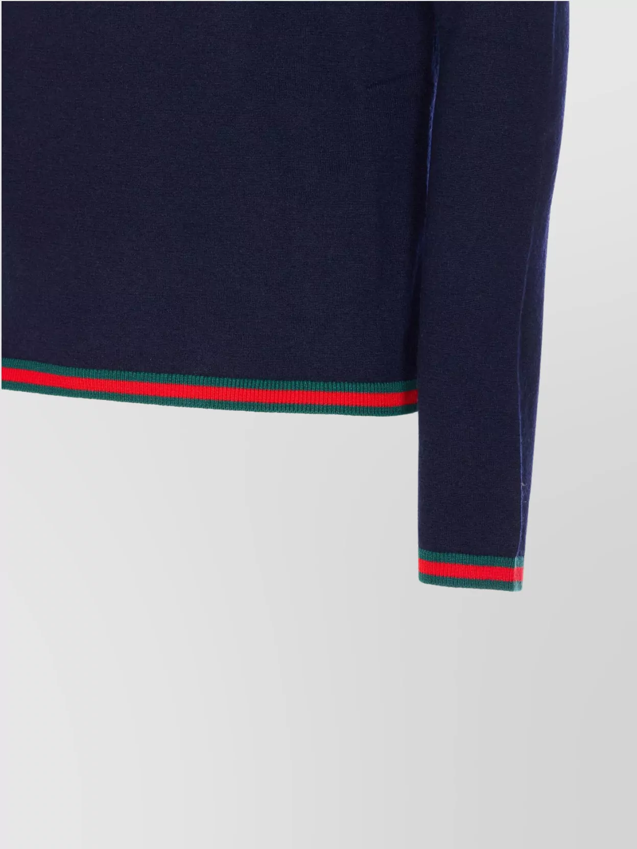 Gucci High Neck Long Sleeve Sweater With Trim