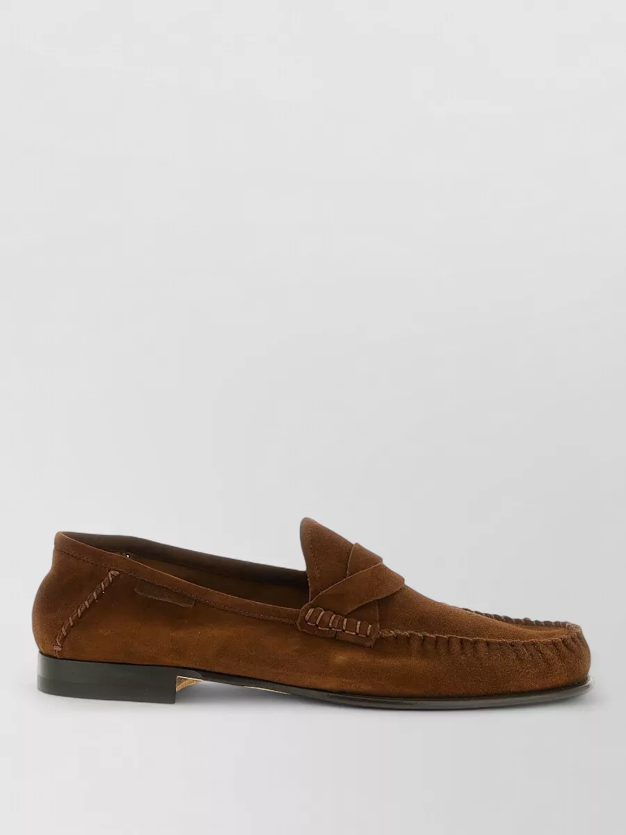 Tom Ford Ripley Loafers Penny Strap Round Toe Suede
