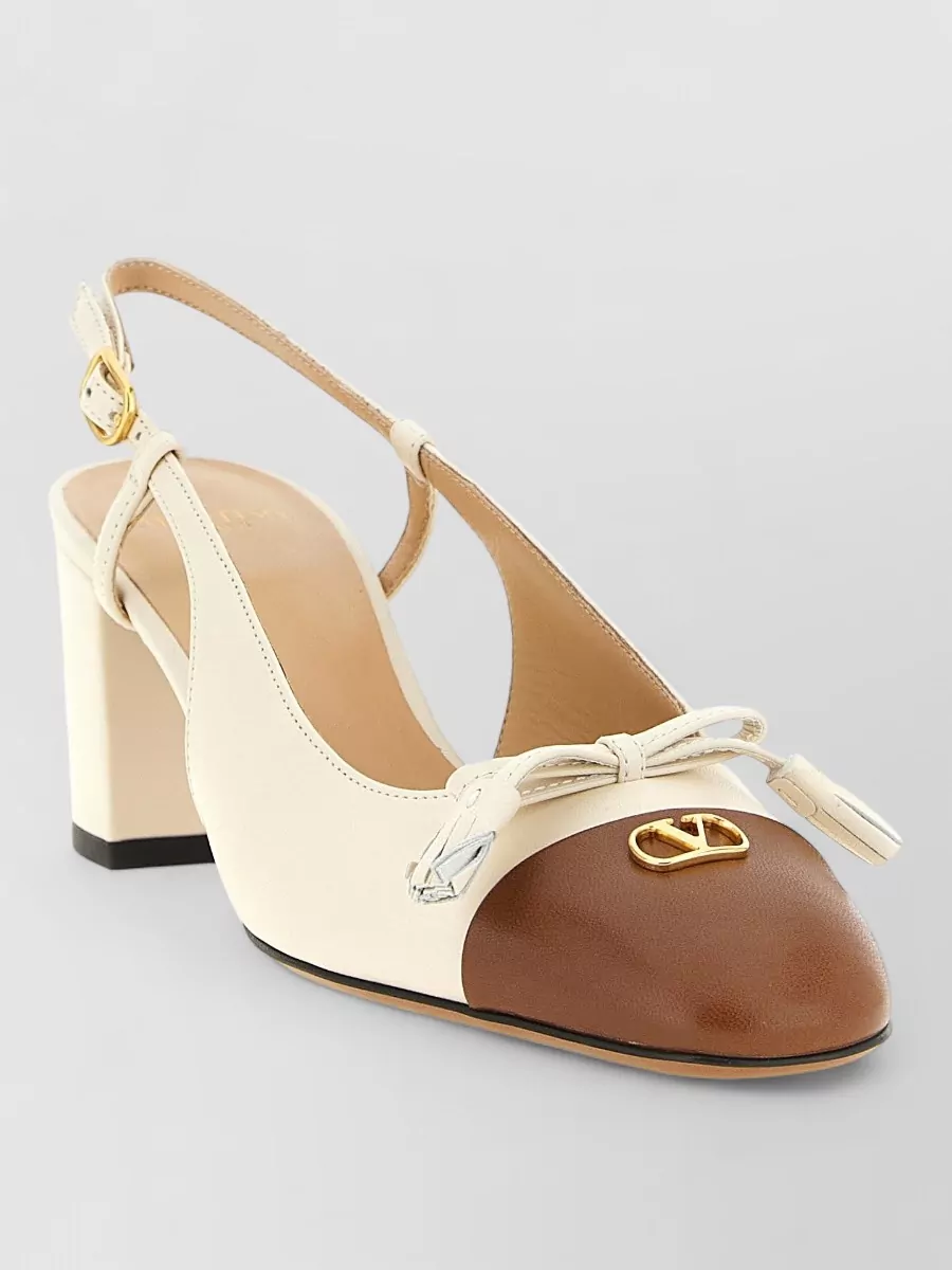 Valentino Garavani Leather Valet Du Roi Slingback Sandals