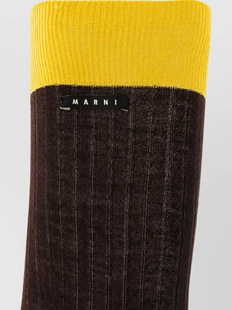 Marni Ribbed Cotton Mid-Calf Socks