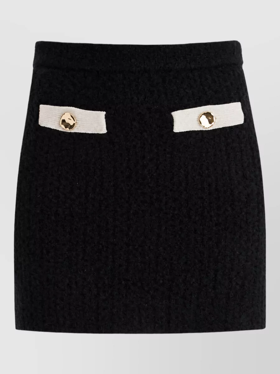 Self-Portrait Alpaca Mini Skirt