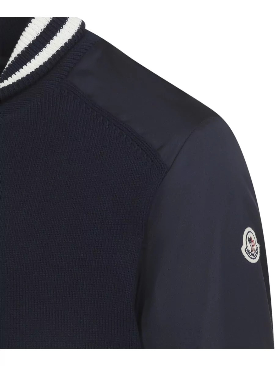 Moncler Suede-Effect Bomber Jacket