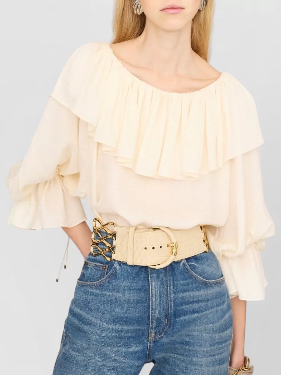 Chloé Silk Ruffled Blouse