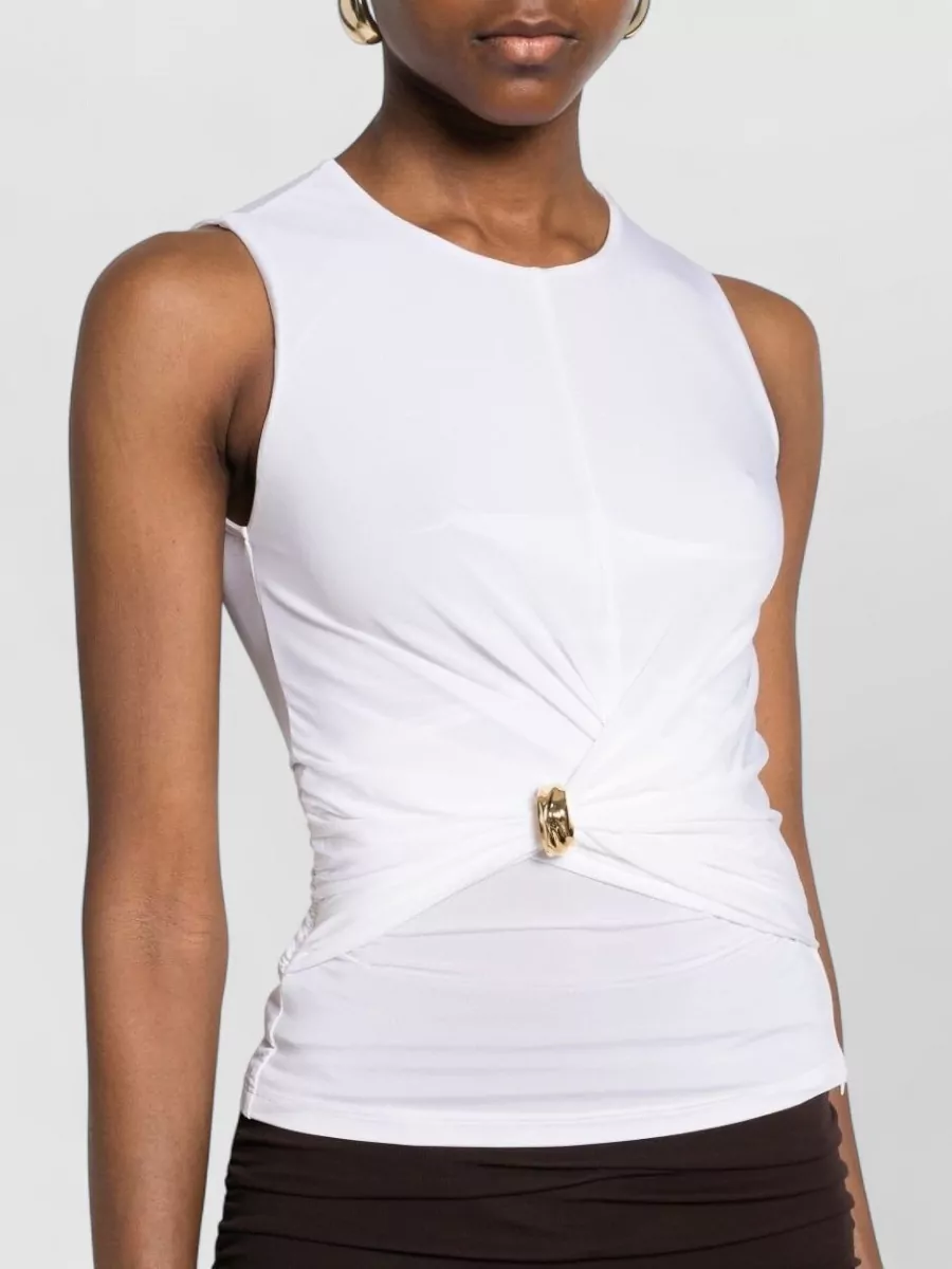 Elisabetta Franchi Gathered Sleeveless Top