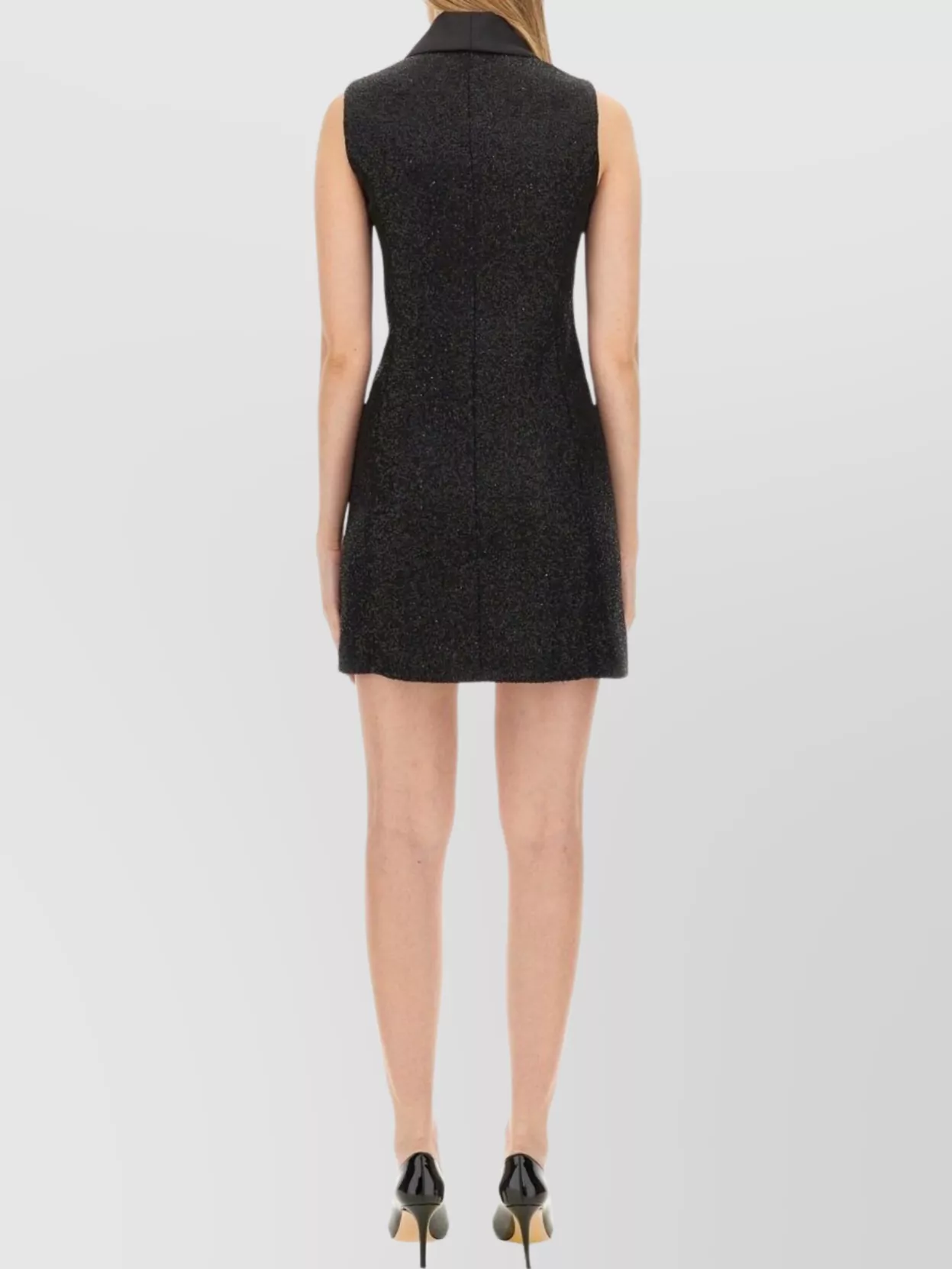 Max Mara Dress With Button Detail And Shawl Collar In Multi