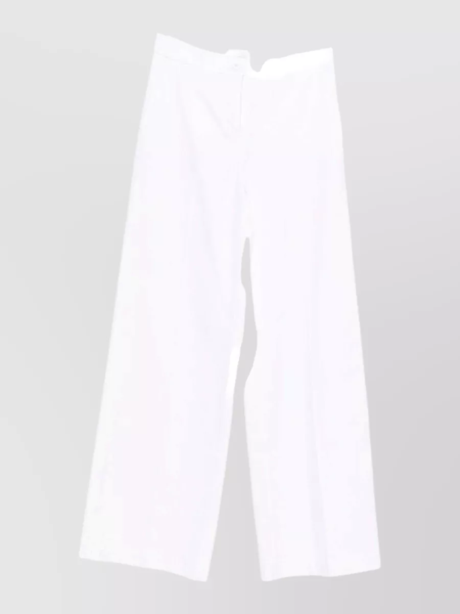 Via Masini 80 Cotton Wide-Leg Trousers