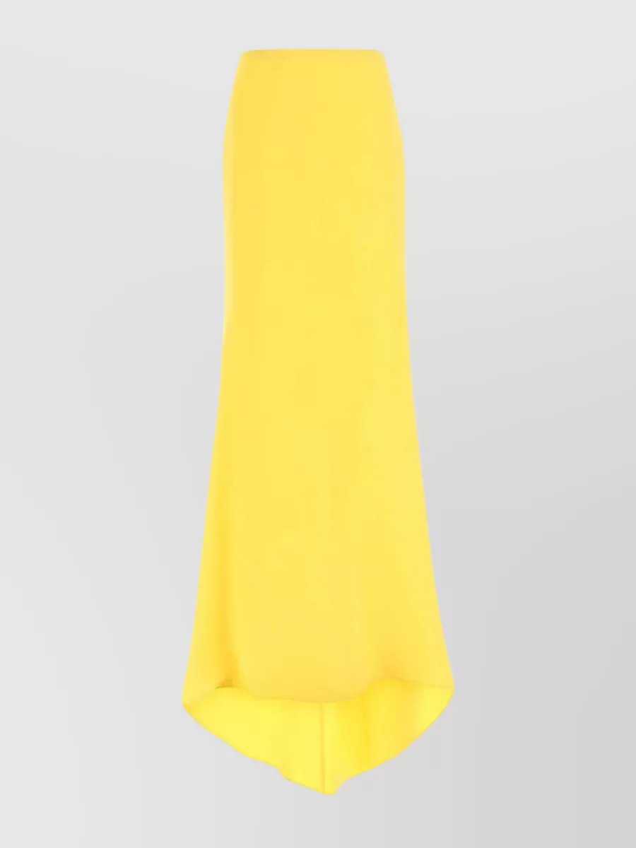 Shop Valentino Silk Flowing High Waist Skirt In Yellow