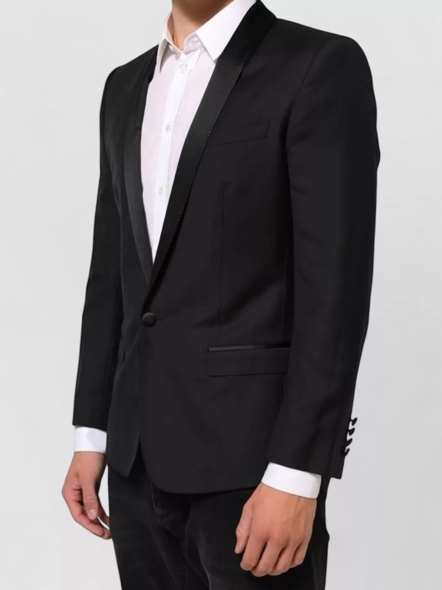 Dolce&Gabbana Wool Silk Single-Breasted Suit Jacket