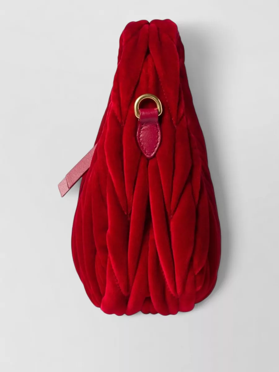 Miu Miu Mini Cross-body Bag Top Handle In Red
