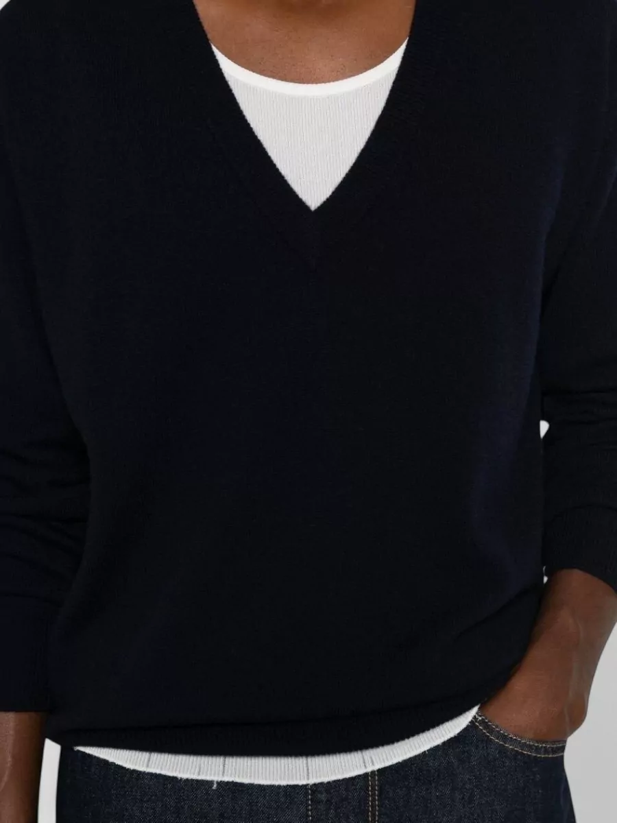 Extreme Cashmere Ribbed Cashmere V-Neck Sweater