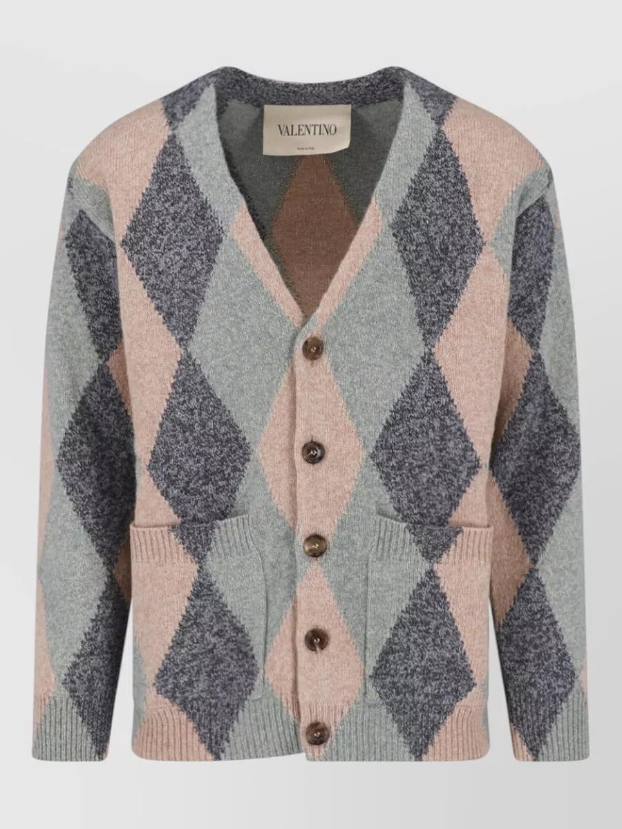Valentino virgin wool crewneck jacket