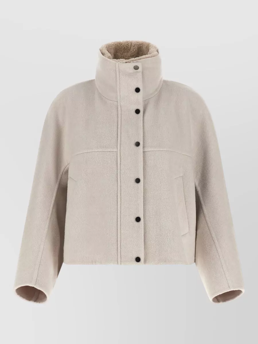 Brunello Cucinelli wool and cashmere cropped jacket