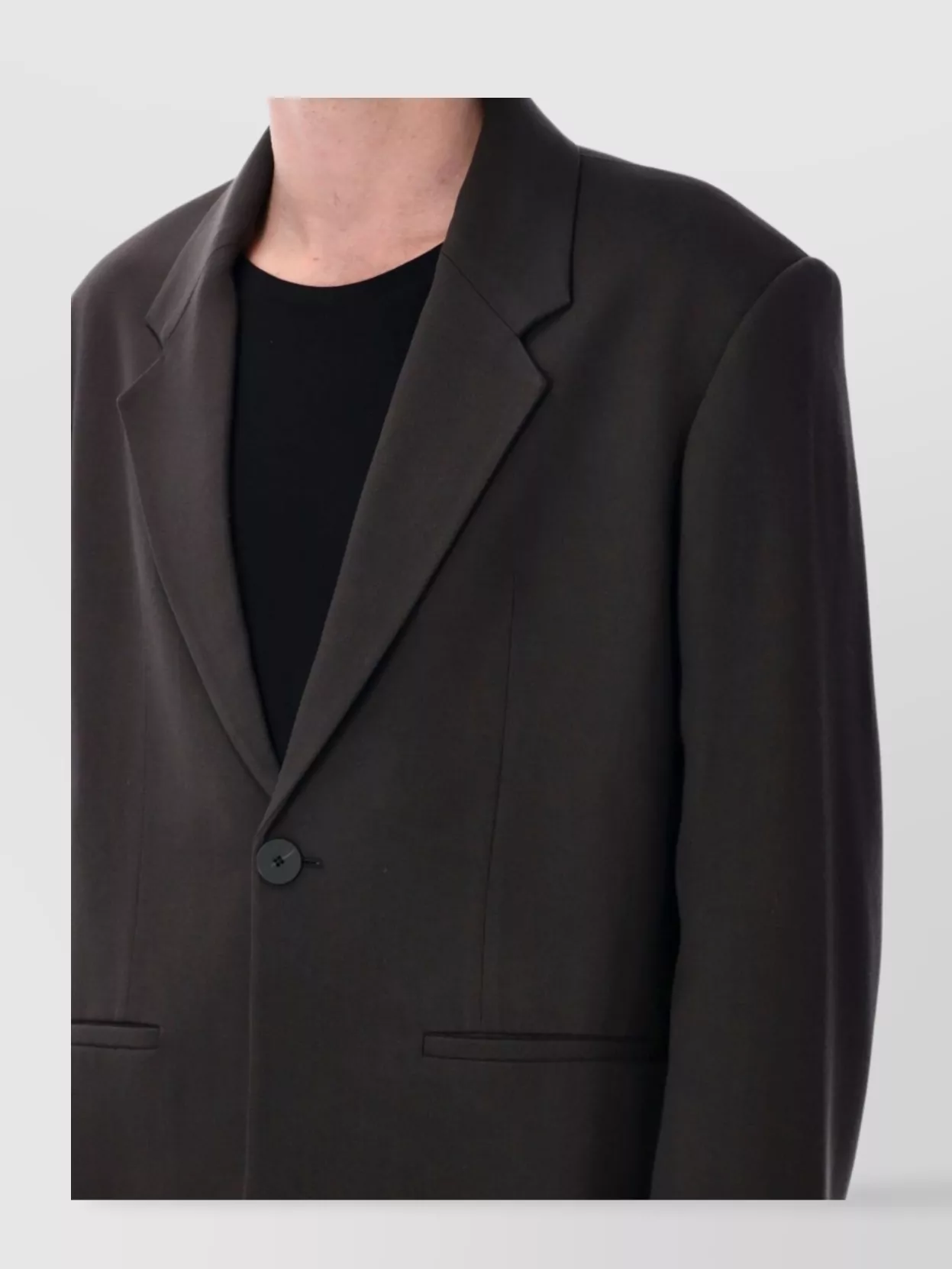 Studio Nicholson Oversized Blazer Notched Lapel Front Pockets