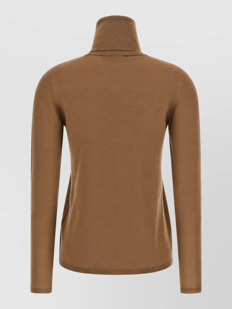Max Mara Wool Ribbed Turtleneck Sweater