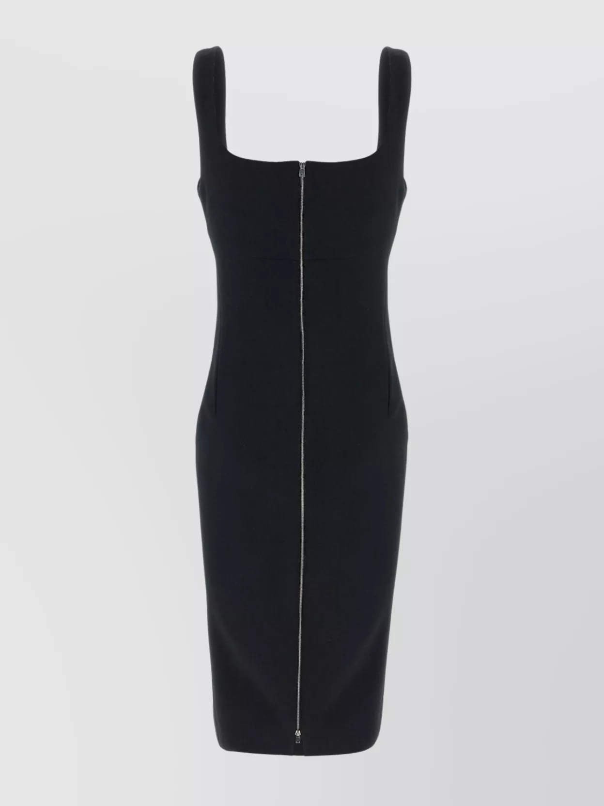 Shop Victoria Beckham Square Neckline Sleeveless Fitted Dress
