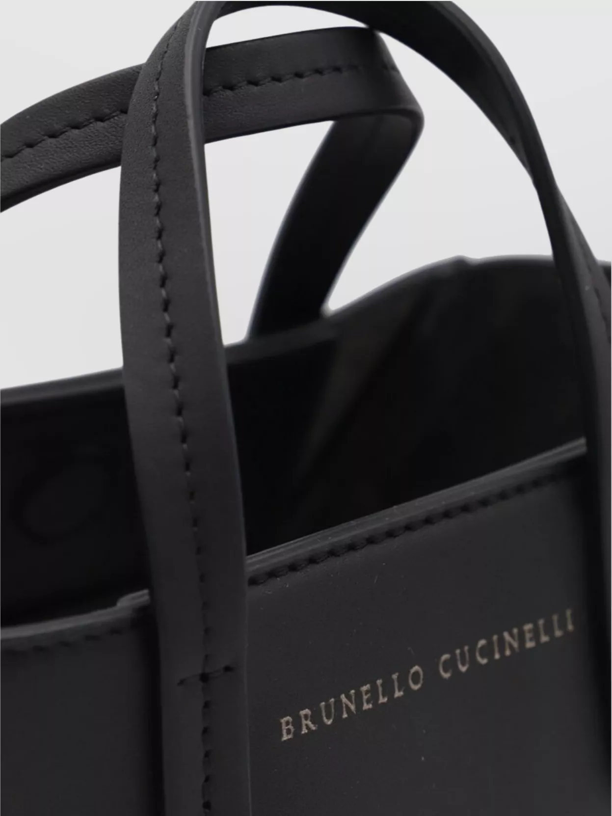 Brunello Cucinelli Structured Top Handles Detachable Strap Shoulder Bag