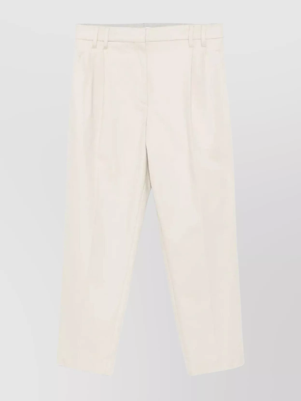 Brunello Cucinelli Trousers With Belt Loops And Side Pockets In Neutral