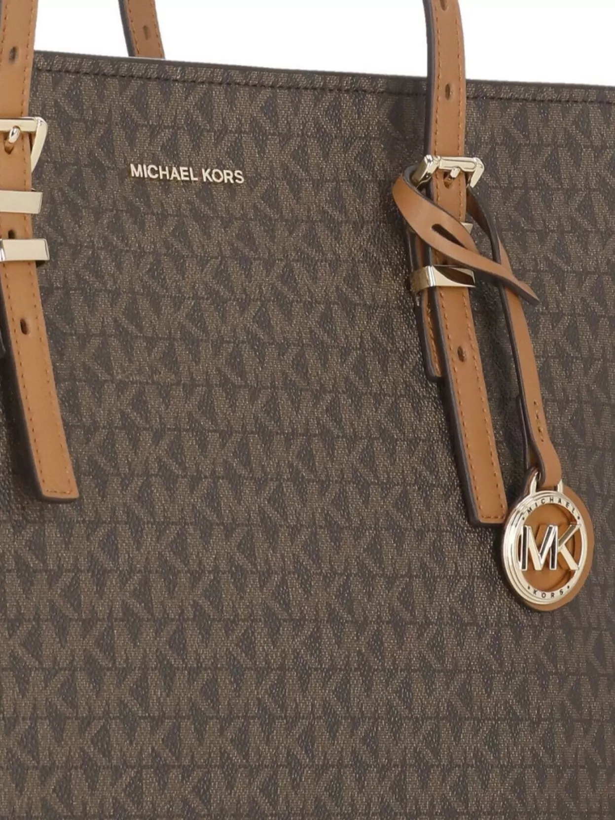 Michael Michael Kors Adjustable Strap Monogram Shoulder Bag