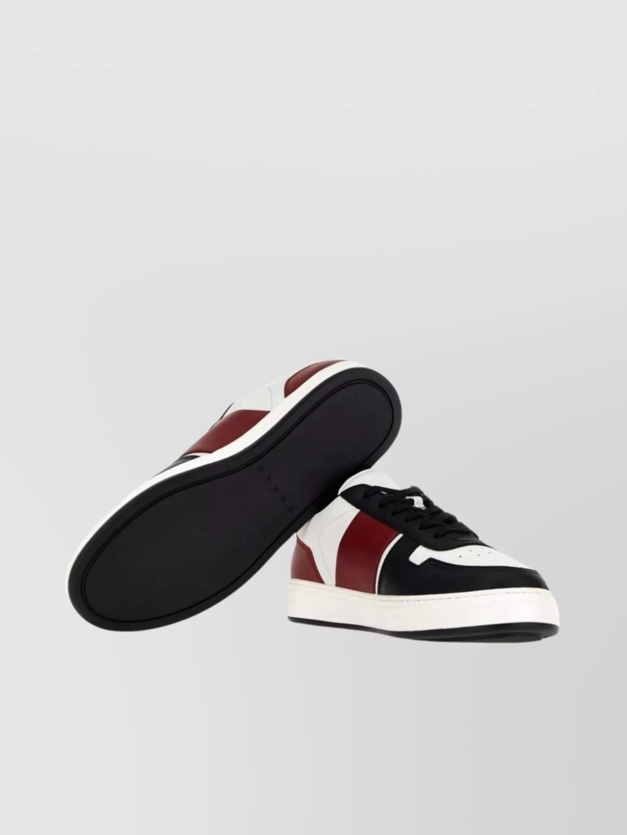 Hogan Round Toe Rubber Sole Sneakers In White