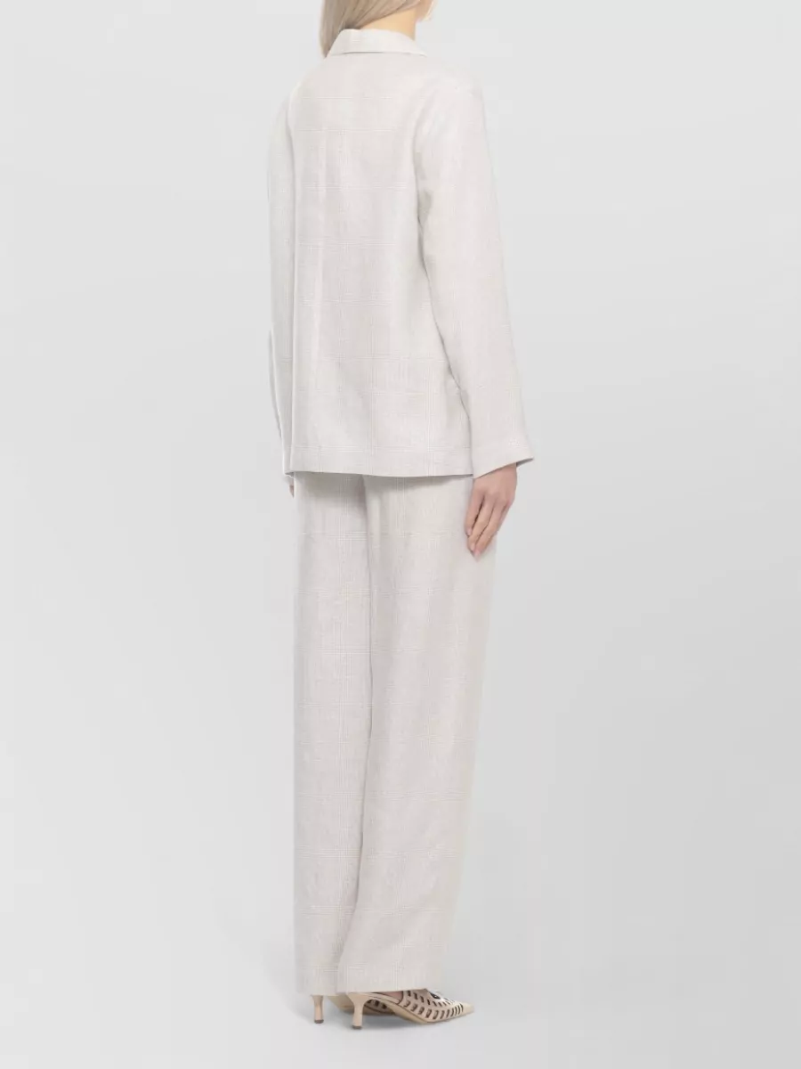 Lardini Linen Single-Breasted Blazer
