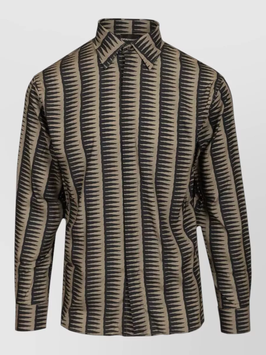 Emporio Armani printed long-sleeve shirt