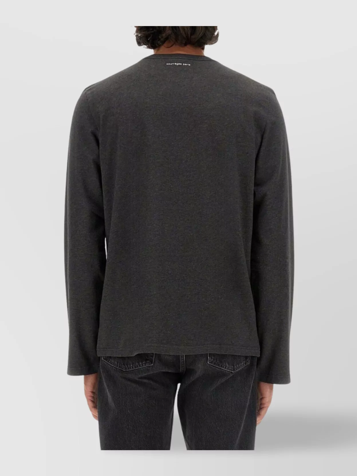 Courrèges Logo Crew Neck T-Shirt Long Sleeves