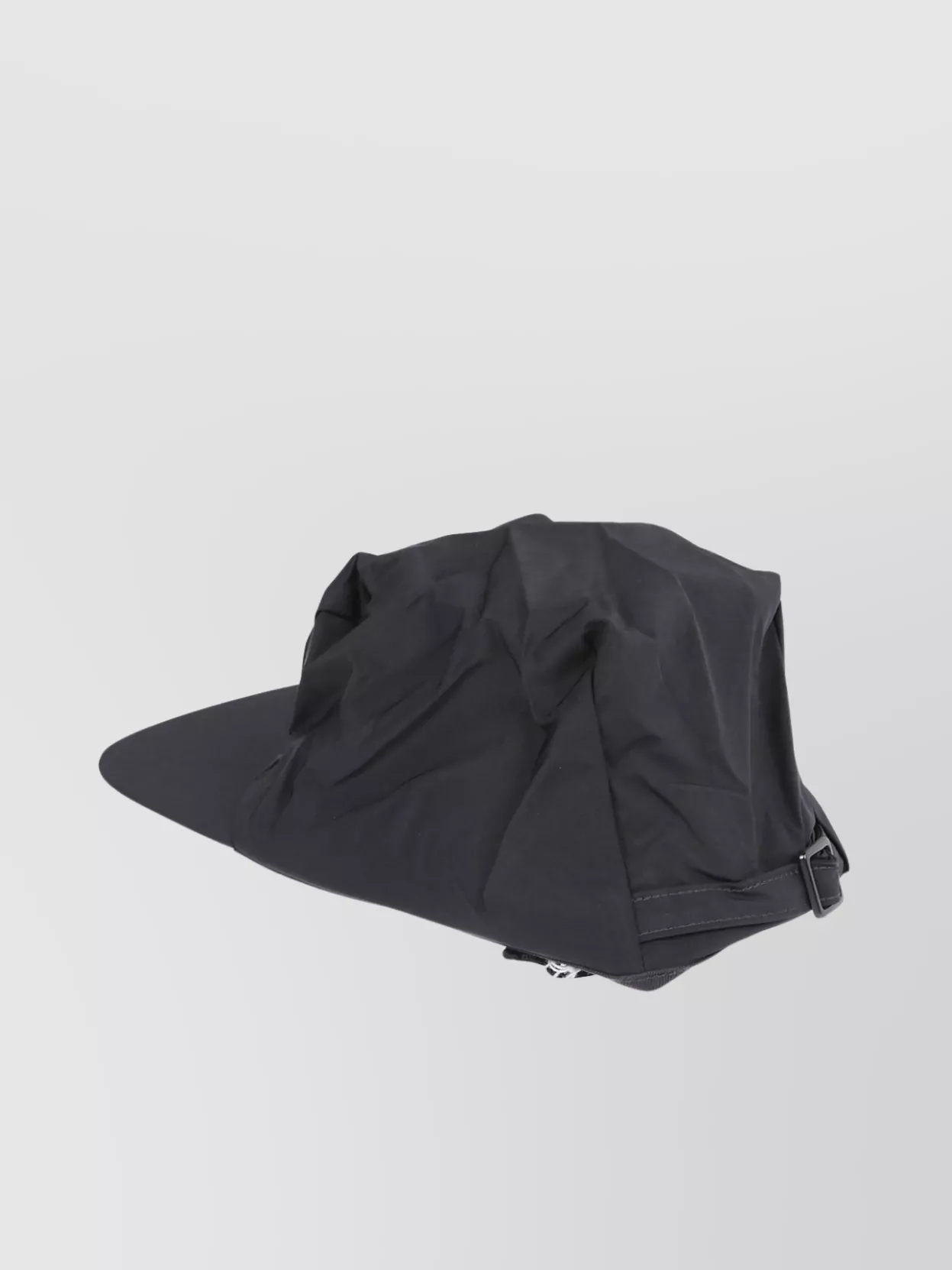Issey Miyake Wide Brim Wrinkled Texture Cap