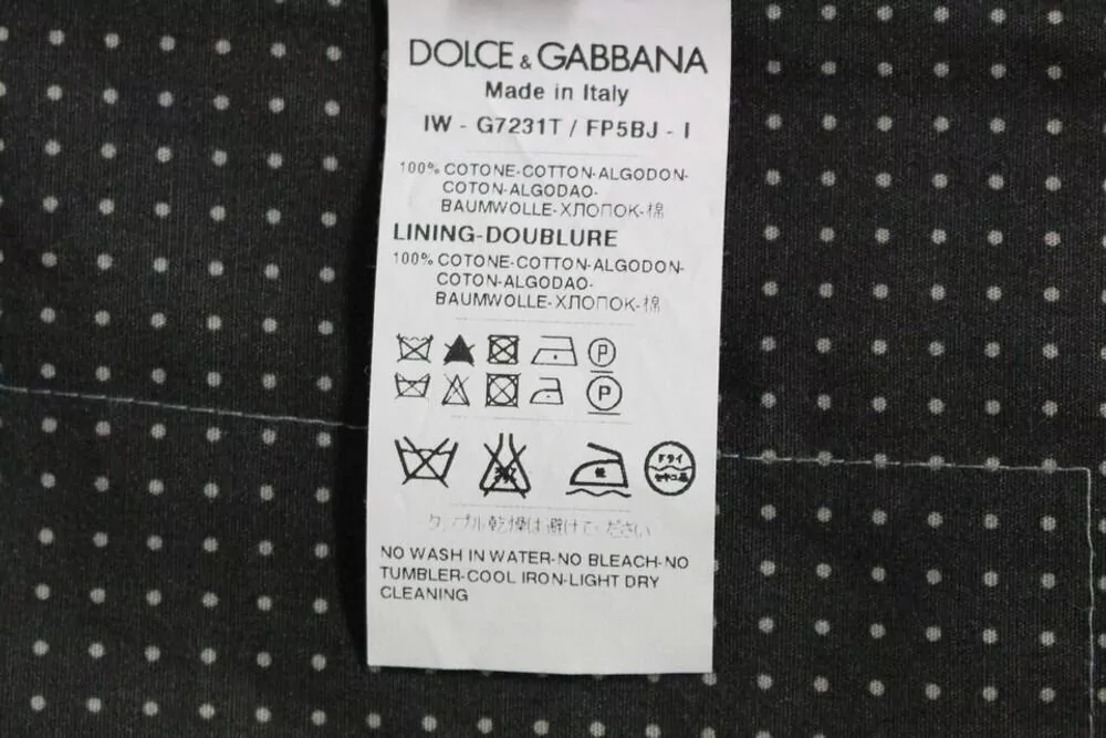 Dolce&Gabbana Cotton Polka-Dot V-Neck Waistcoat