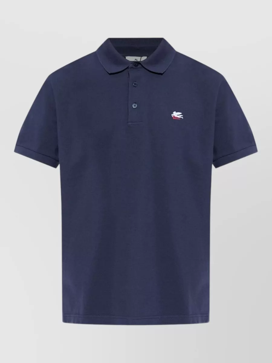 Etro cotton logo-embroidered polo shirt