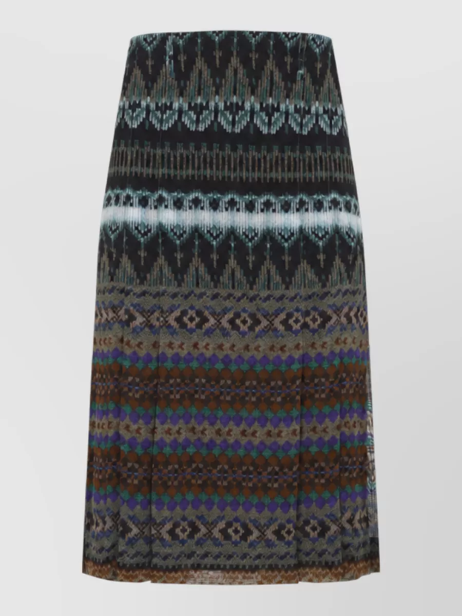Dries Van Noten Viscose Pleated Midi Skirt