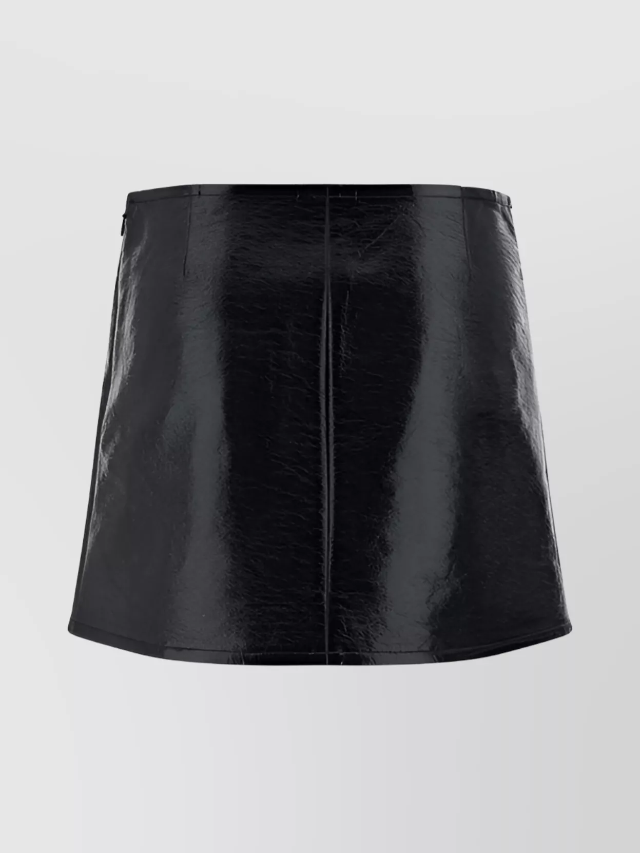 Shop Courrèges Glossy High-waisted Cotton Miniskirt