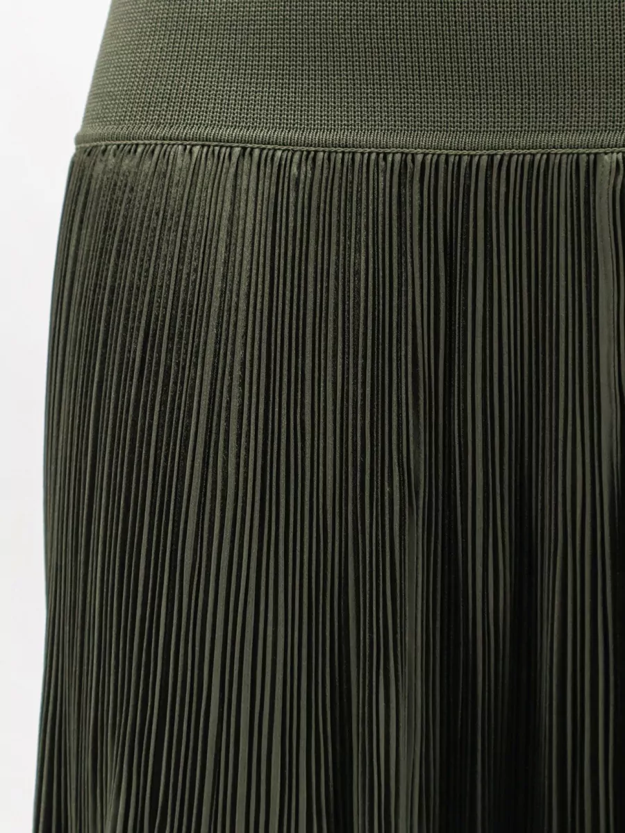 Joseph Pleated Satin Skirt