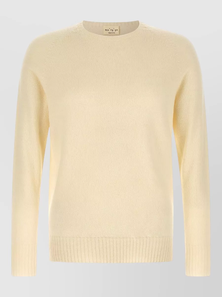 Ma'ry'ya cashmere wool fine-knit crew-neck sweater