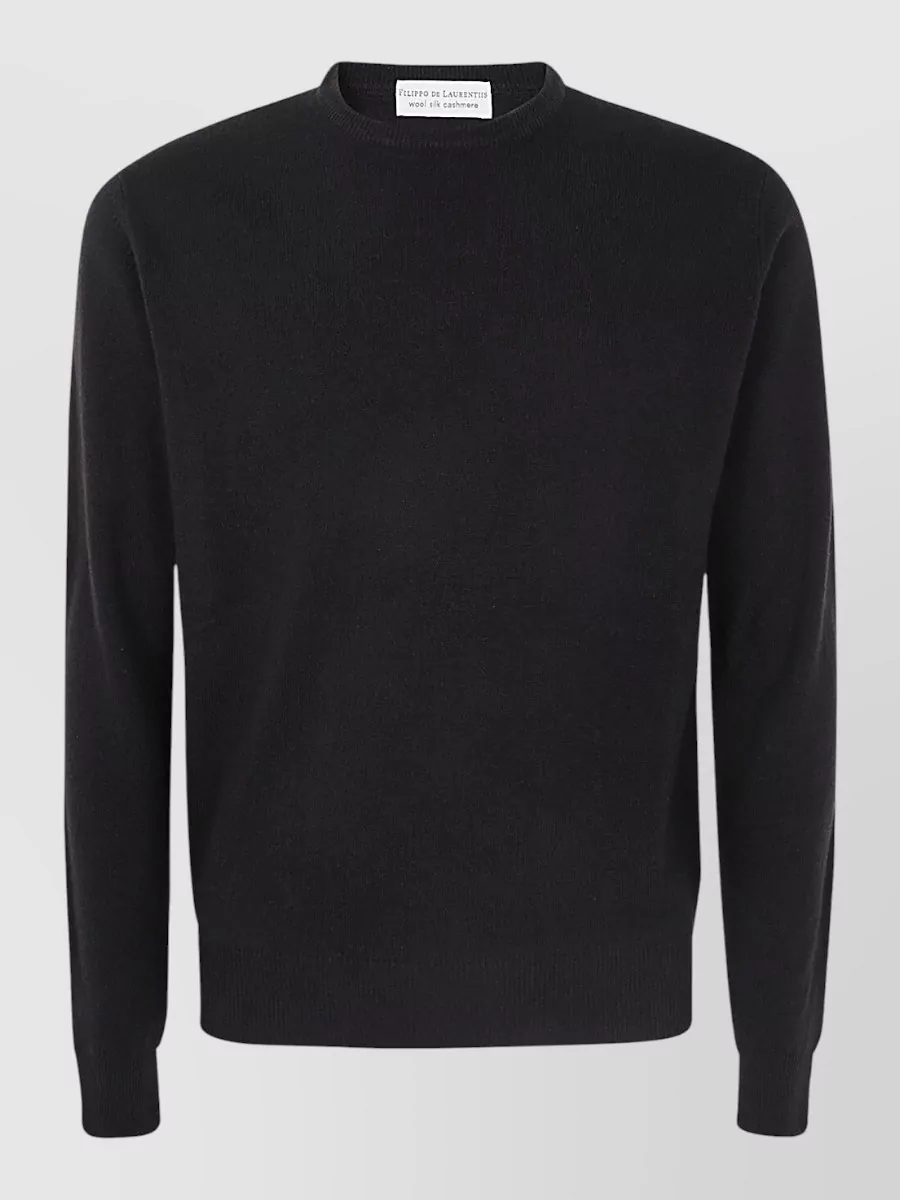 Filippo De Laurentis silk cashmere virgin wool long-sleeve crew-neck jumper