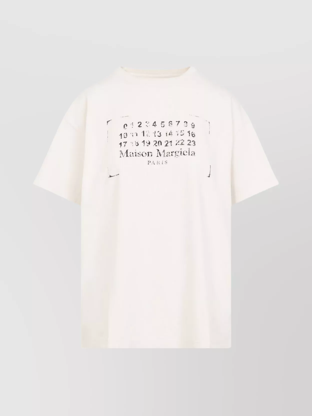 Maison Margiela Cotton Jersey Crew Neck Graphic Print