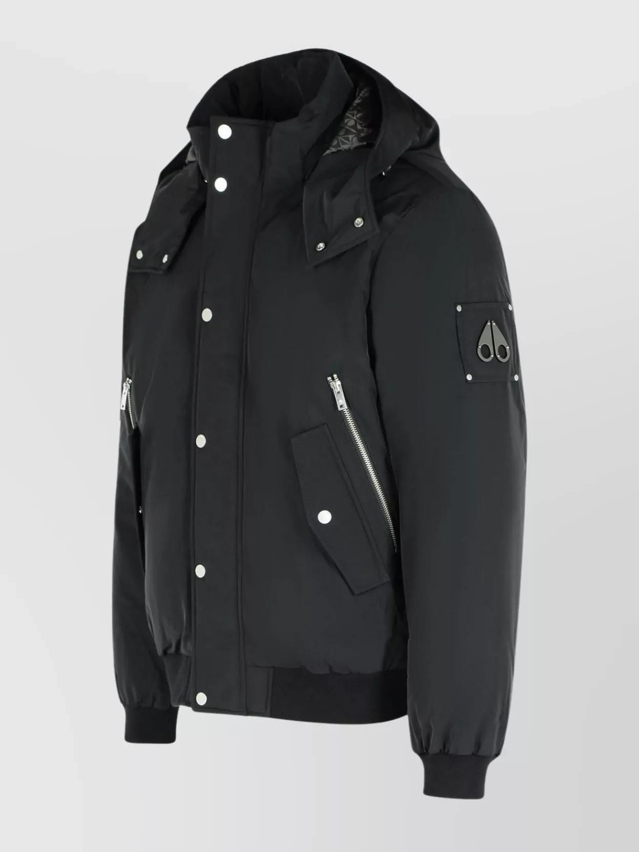 Moose Knuckles Hooded Polyester Jacket D-Ring Detail
