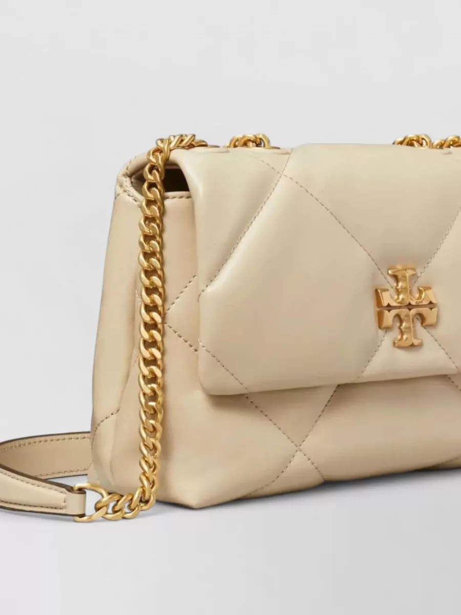 Tory Burch Kira Small Leather Diamond-Quilted Convertible Shoulder Bag