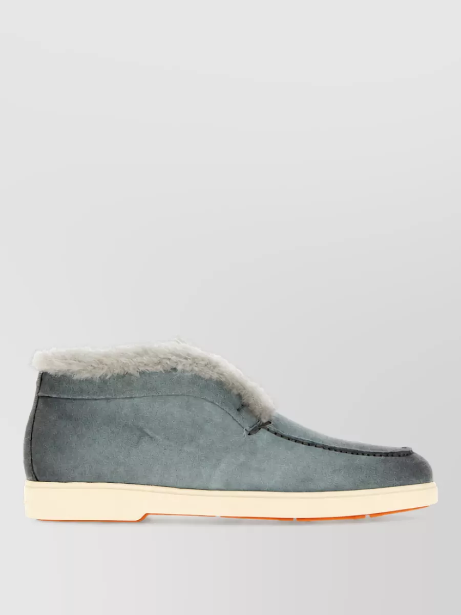 Santoni suede leather slippers