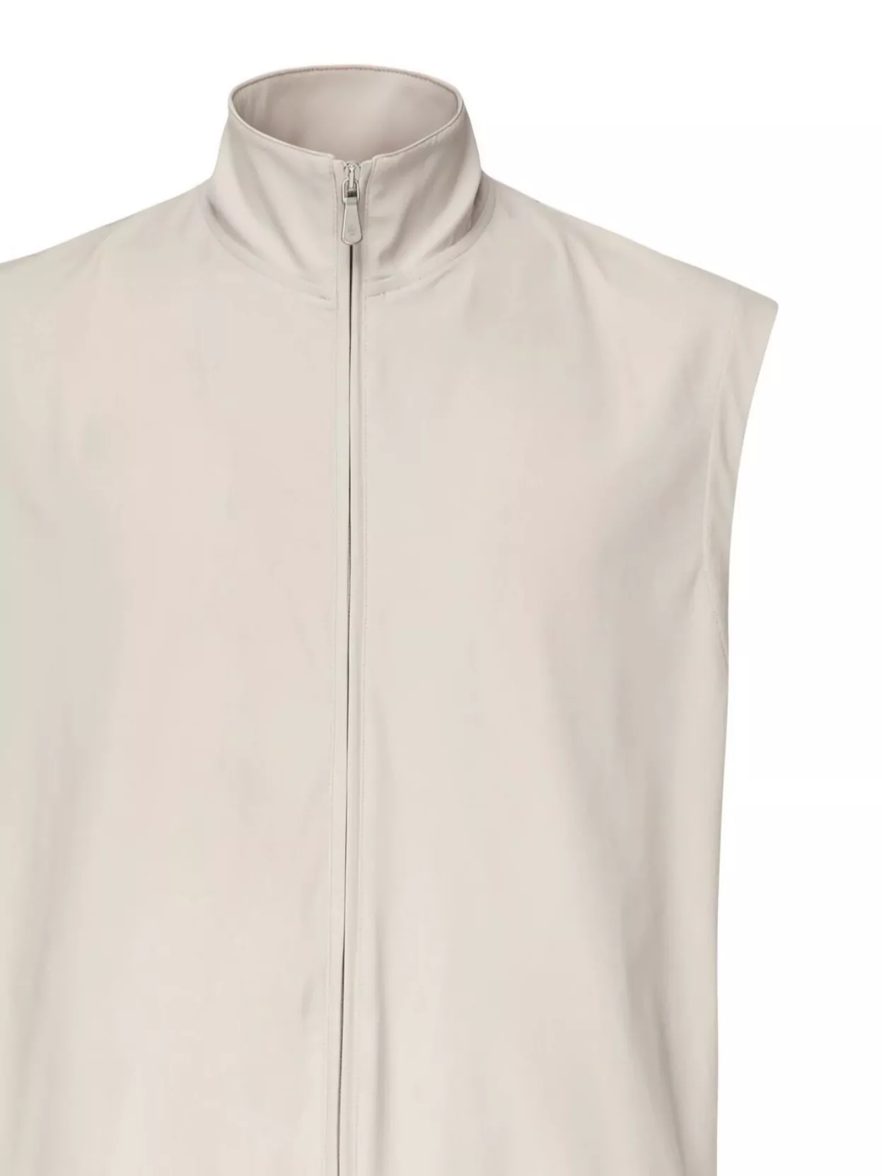 Shop Eleventy Sleeveless High Neck Vest With Elasticized Hem