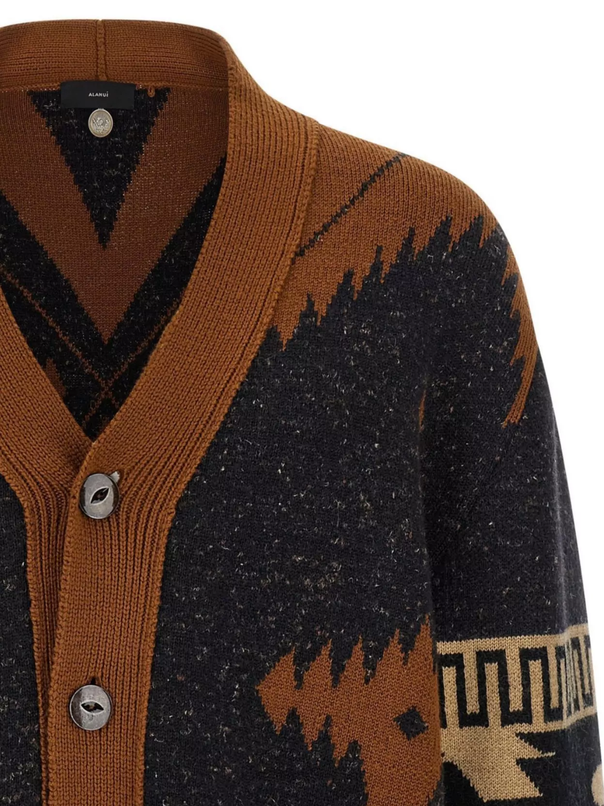 Alanui Geometric Pattern Long Sleeve Cardigan In Multi