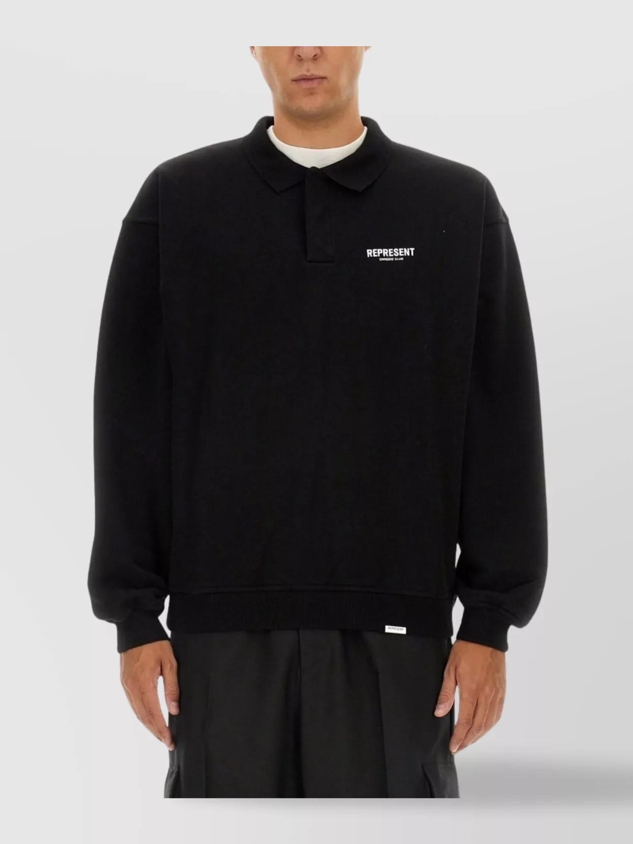 Represent Logo Embroidered Polo Shirt