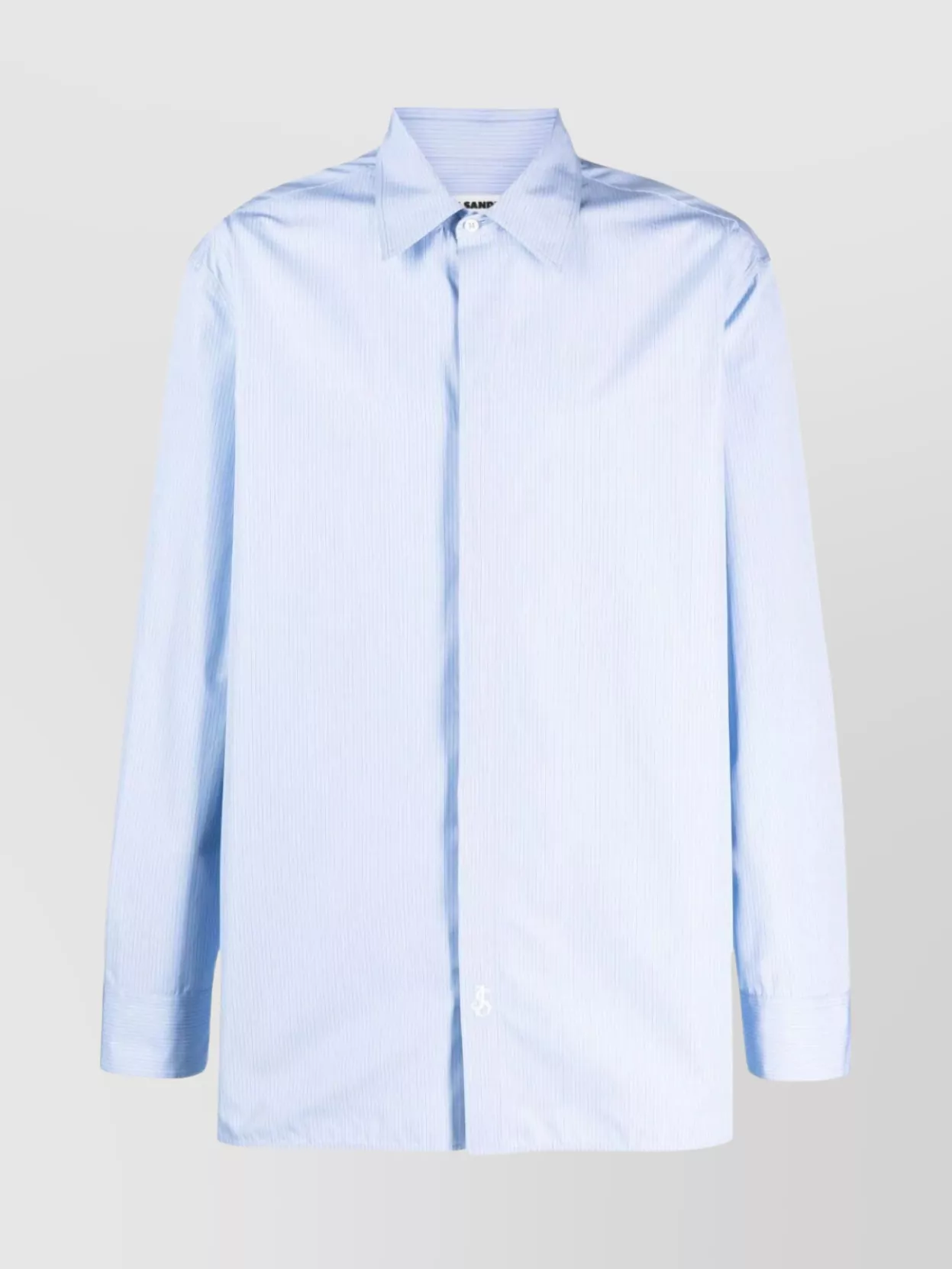 Shop Jil Sander Striped Shirt With Embroidered Logo In Pastel