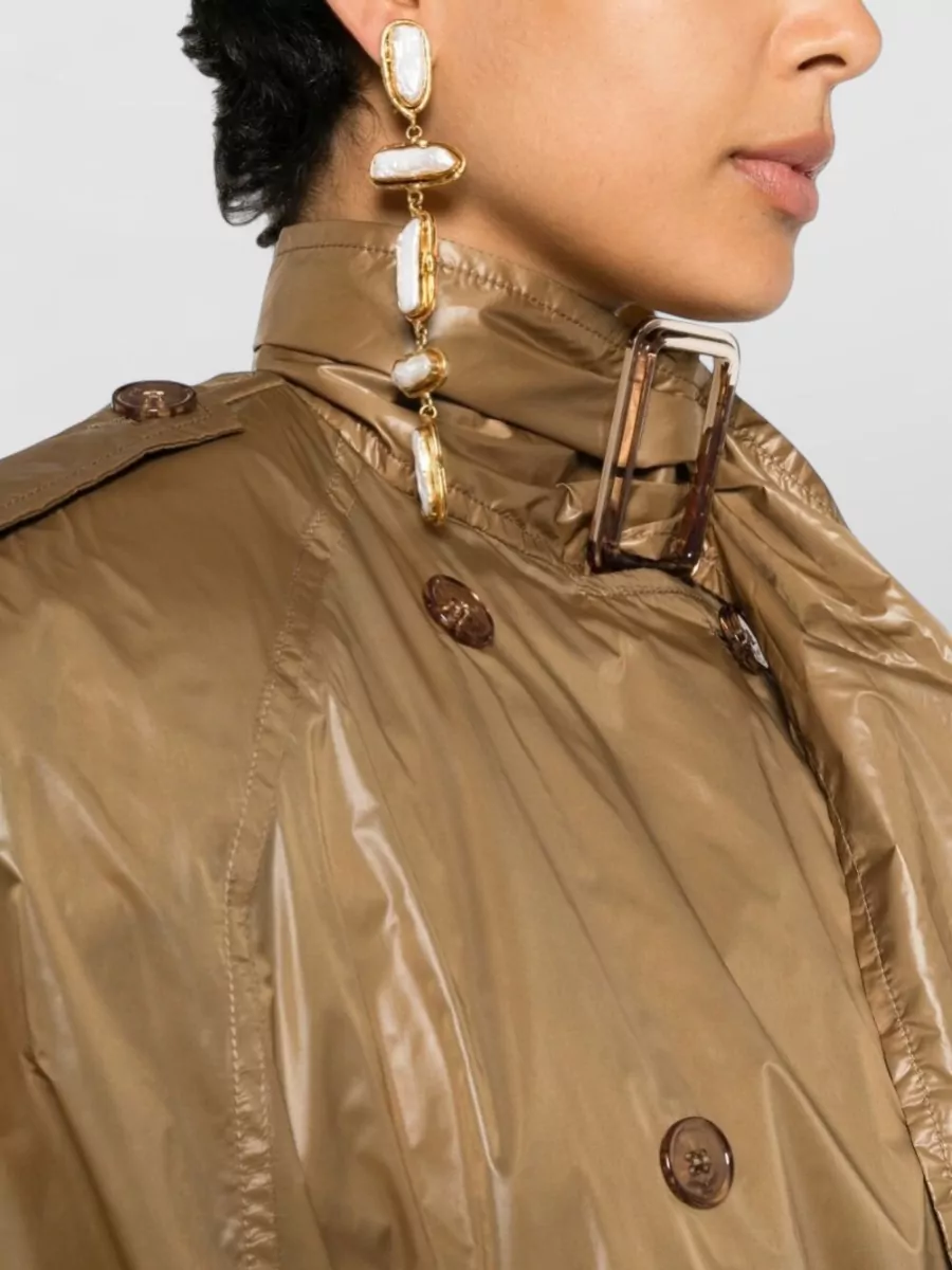 Saint Laurent Translucent Belted Double-Breasted Trench Coat